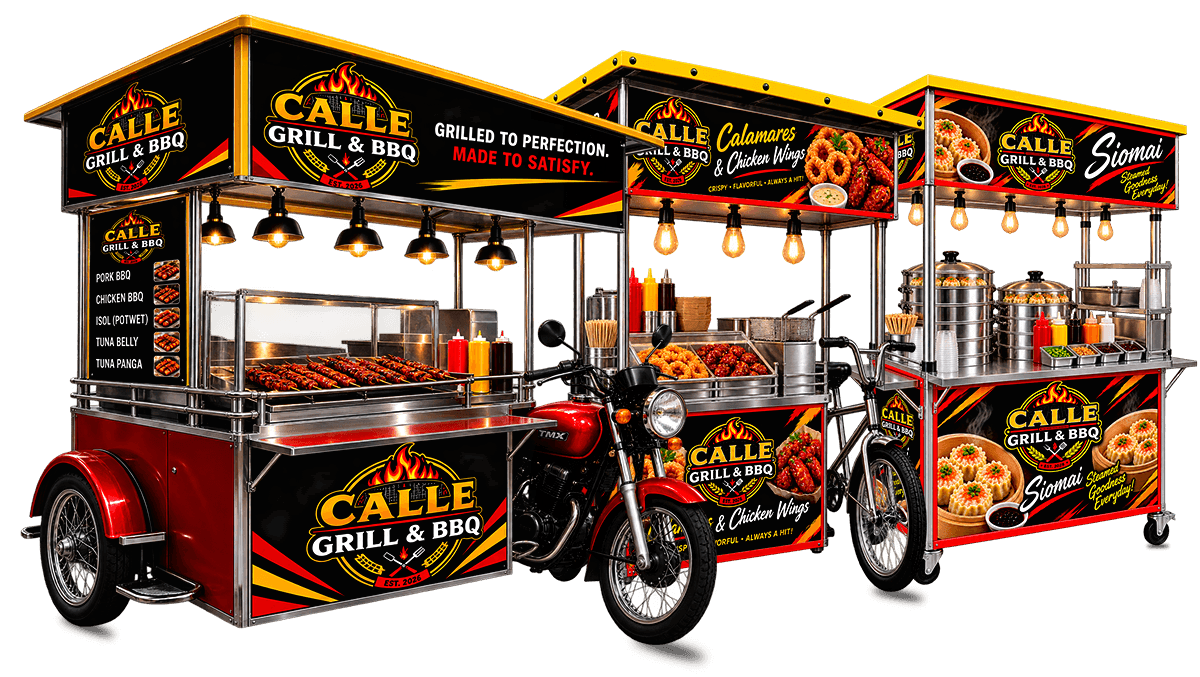 Calle Grill & BBQ food cart business concept